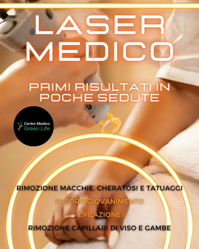 ‼️NOVITÀ 🆕LASER TERAPIA MEDICA☄️👩🏻‍⚕️GREEN LIFE

Da Martedì 8 Aprile 2025 sarà presente il servizio di Laser Terapia Medica ☄️👩🏻‍⚕️ applicata a trattamenti come: 📋

- Rimozione Macchie Cutanee e Tatuaggi 🎨🧏🏻💉
- Fotoringiovanimento 📸 👵🏻🔙👧🏻🔞
- Epilazione 🦵🏻💪🏻🧔🏻
- Rimozione Capillari di Viso e Gambe 🧏🏻🦵🏻🩸

Prenota il Tuo trattamento ora e ricevi subito uno SCONTO del 15% sul tuo primo trattamento IN QUESTA GIORNATA 📞💰

Per maggiori informazioni❓e prenotazioni📋chiamaci allo:

☎️: 0438 68 32 76

Oppure scrivici all'indirizzo mail:

📧: info@centromedicogreenlife.it

O direttamente nei messaggi in direct 💌 ✍🏻 

#centromedico #greenlife #conegliano #centromedicogreenlife #centromedicogreenlife #centromedicogreenlifeconegliano #greenlifeconegliano #centromedicoestetico #centromedicoprivato #laserterapia #laserterapiaconegliano #laserterapiaestetica #lasermacchie #rimozionetatuaggi #rimozionetattoo #rimozionetatuaggio #rimozionemacchiecutanee #rimozionetatuaggilaser #fotoringiovanimento #fotoringiovanimentocutaneo #fotoringiovanimentoviso #rimozionecapillari #capillarigambe #capillariviso #epilazionelaser #epilazionelaserdiodo #epilazionelaserpermanente #coneglianocity #coneglianocentro #coneglianoveneto